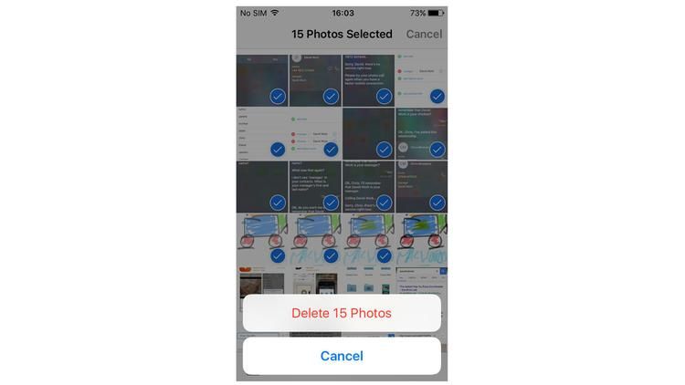 Как удалить все фотографии с iPhone: Camera Roll