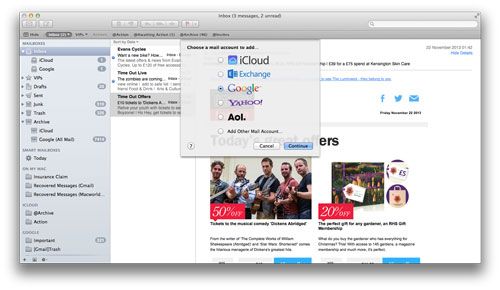 Mac Mail Советы: создать новую учетную запись