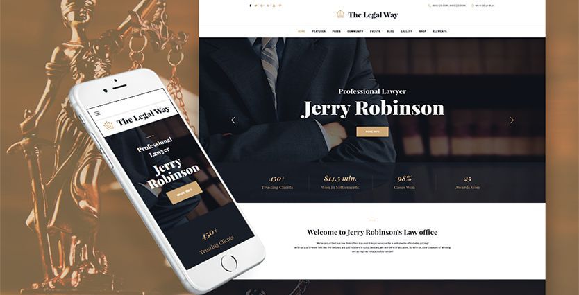 The Legal Way - адвокат и адвокат WordPress Theme