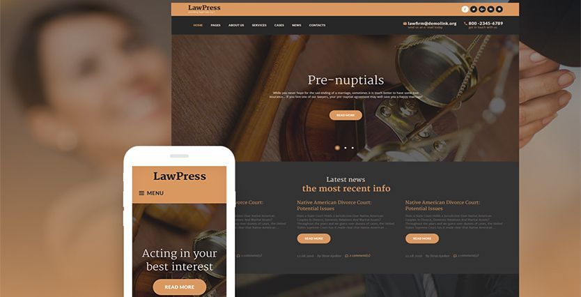 LawPress - Отзывчивая Тема для WordPress