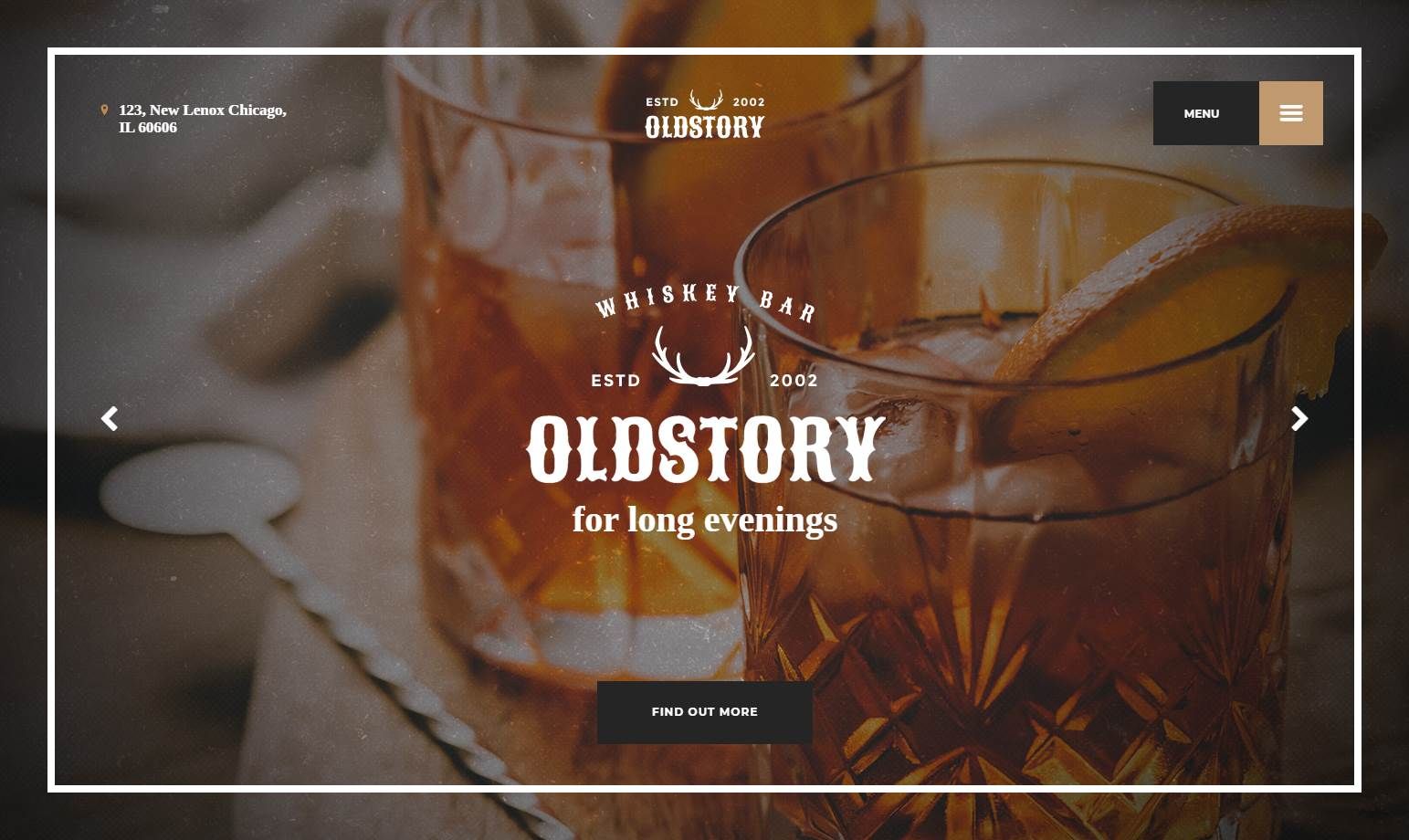OldStory Виски Бар Премиум HTML-шаблон