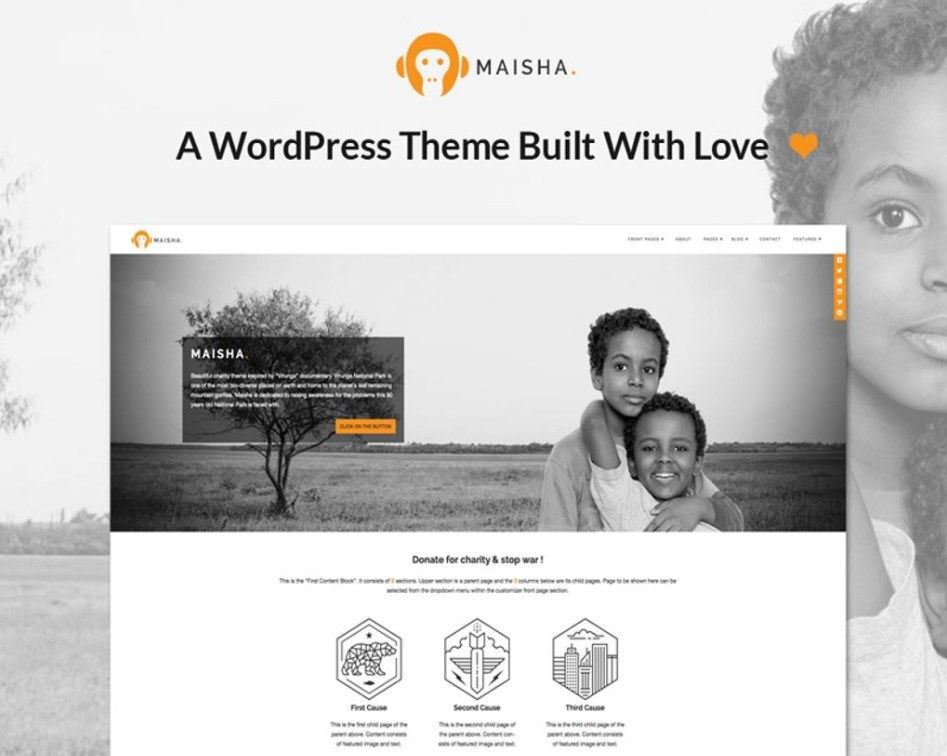 Maisha - Благотворительная / Некоммерческая Тема WordPress Тема WordPress