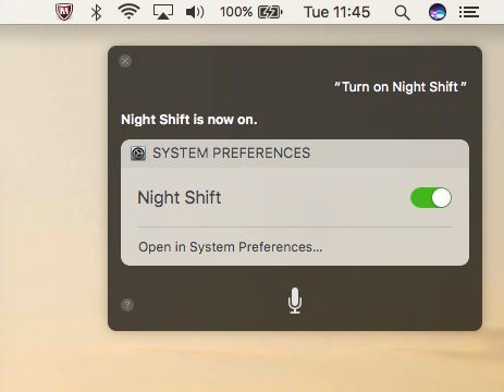 Как использовать и включить Night Shift на Mac: Siri