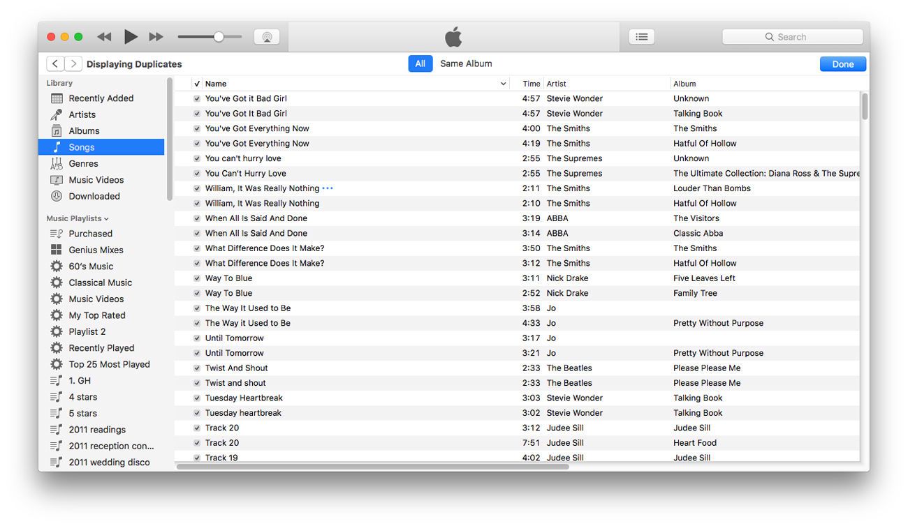 Как использовать iTunes: найти дубликаты