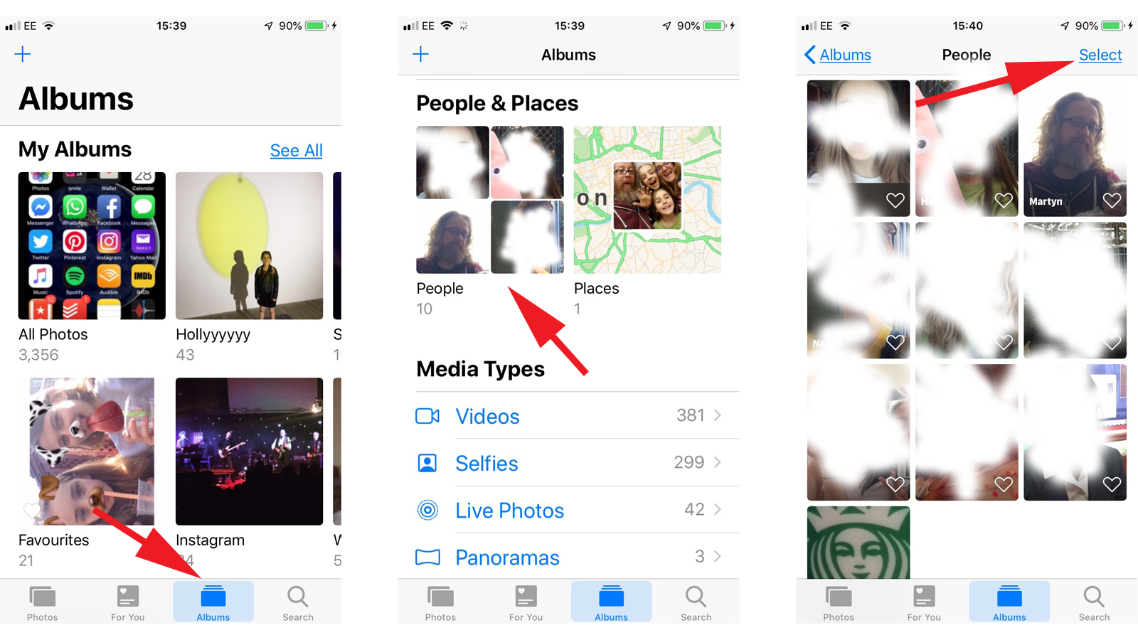 Как исправить неправильно идентифицированные лица на фотографиях iPhone: Альбомы