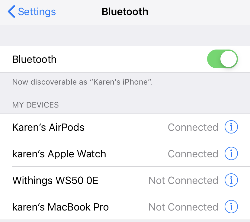 Bluetooth включен