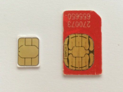 Как вырезать SIM-карту и сделать нано-SIM для iPhone и iPad: нано-SIM по сравнению с SIM-картой