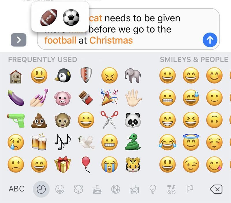 Как отправить текст на iPhone: Emoji