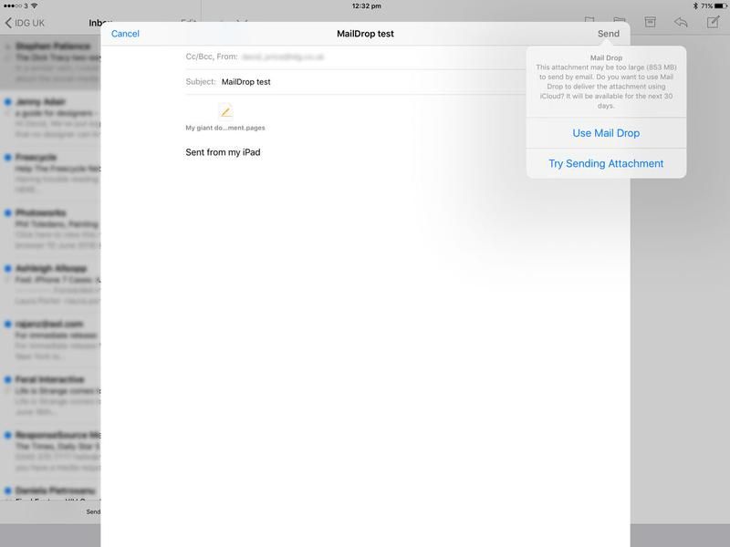 Как отправить большие файлы с iPad или iPhone с помощью Mail Drop