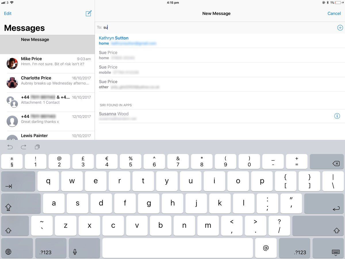 Как отправить текст с iPad: iMessage