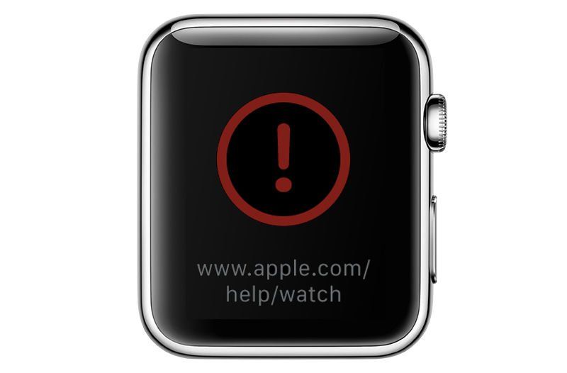 Apple Watch не работают: красный восклицательный знак