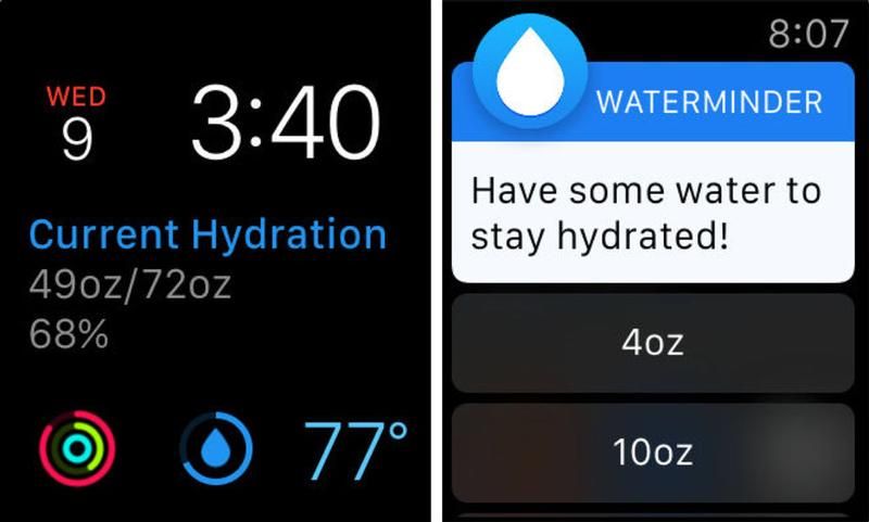 Как похудеть с помощью Apple Watch: WaterMinder
