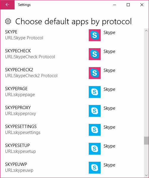 Настройки протокола Windows Skype