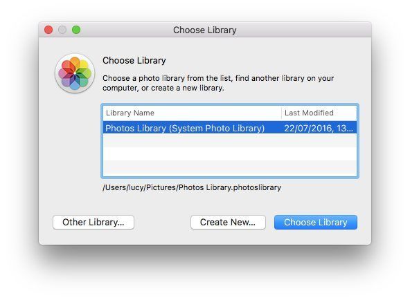 Как удалить фотографии для Mac: создать новую библиотеку в фотографиях