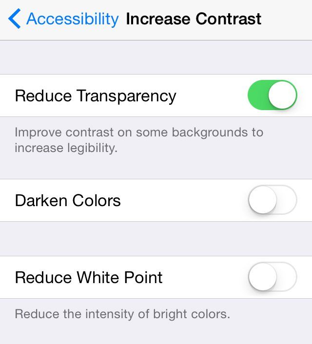 Как ускорить медленный iPhone: уменьшить прозрачность