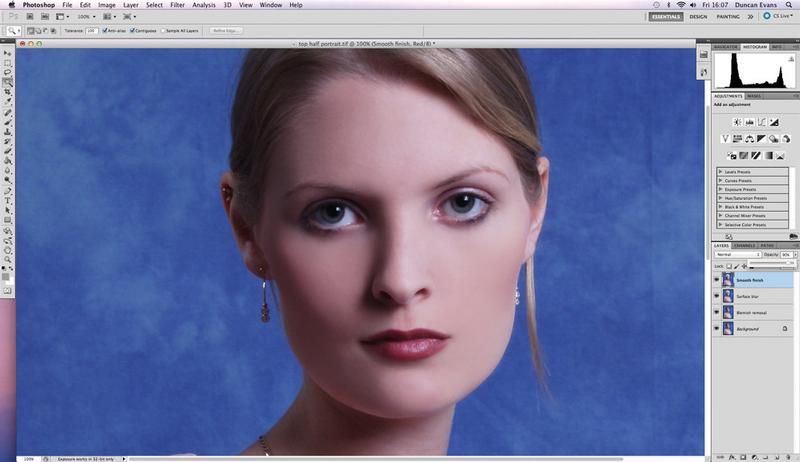 Macworld Masterclass: очистка портретов в фотошопе