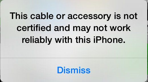Этот кабель или аксессуар могут не работать с iPhone