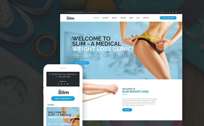 Slim - Потеря веса и фитнес-тема WordPress