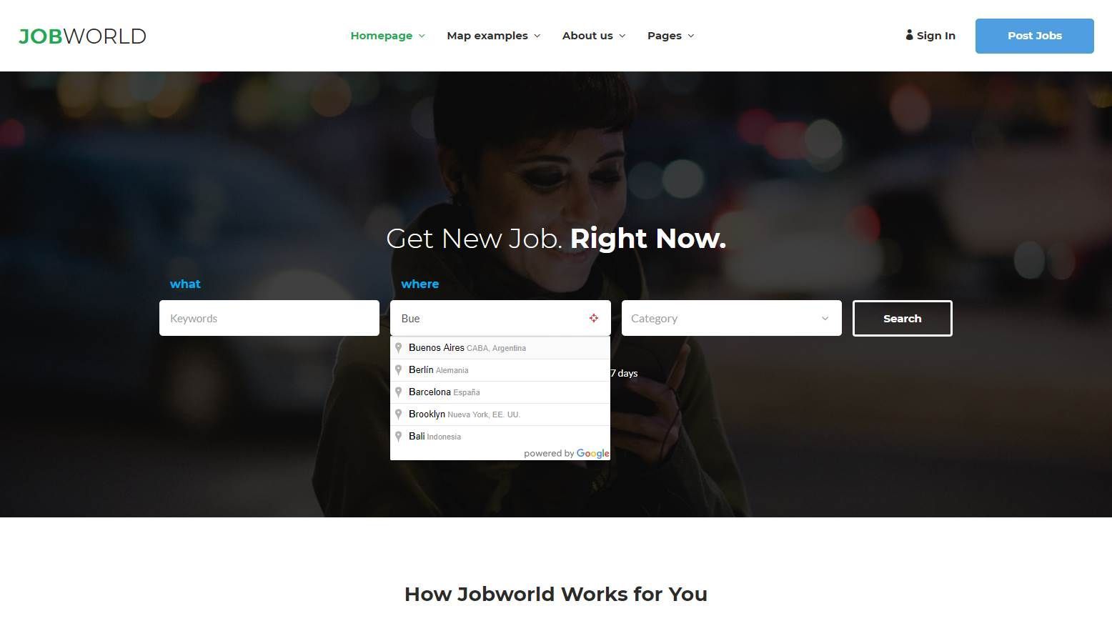 Job World Премиум шаблон портала вакансий