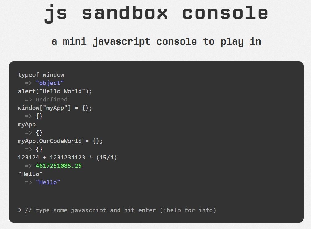 Javascript Sandbox Console Плагин