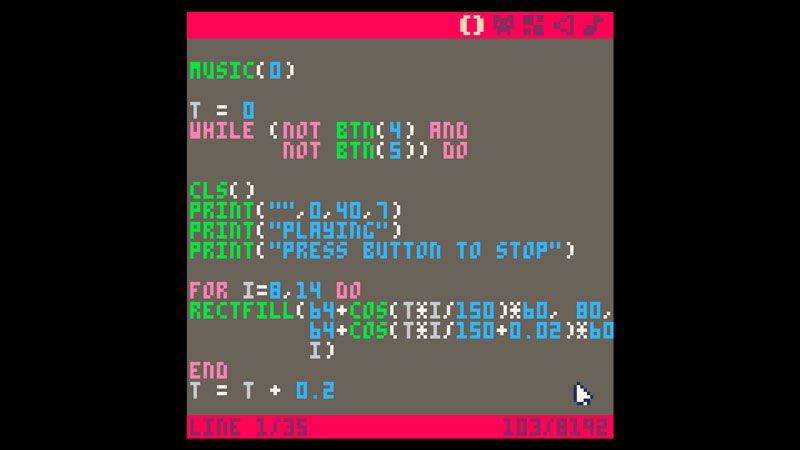 Как делать ретро-игры на Mac с Pico-8 Fantasy Console: Код Pico-8
