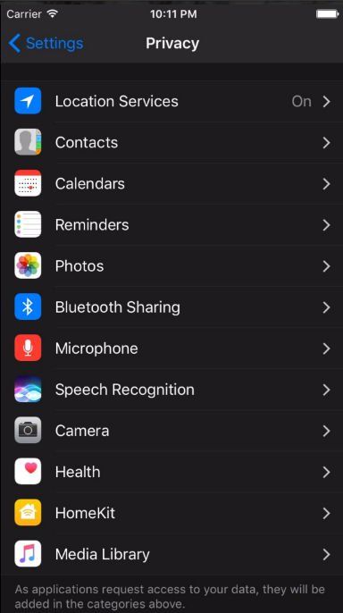Новые возможности iOS 10: Dark Mode