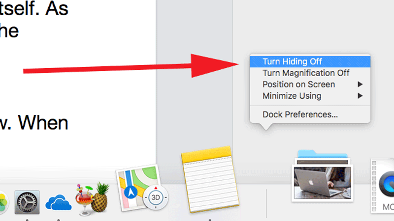 Как исправить исчезающую Dock на Mac: щелкните правой кнопкой мыши Dock