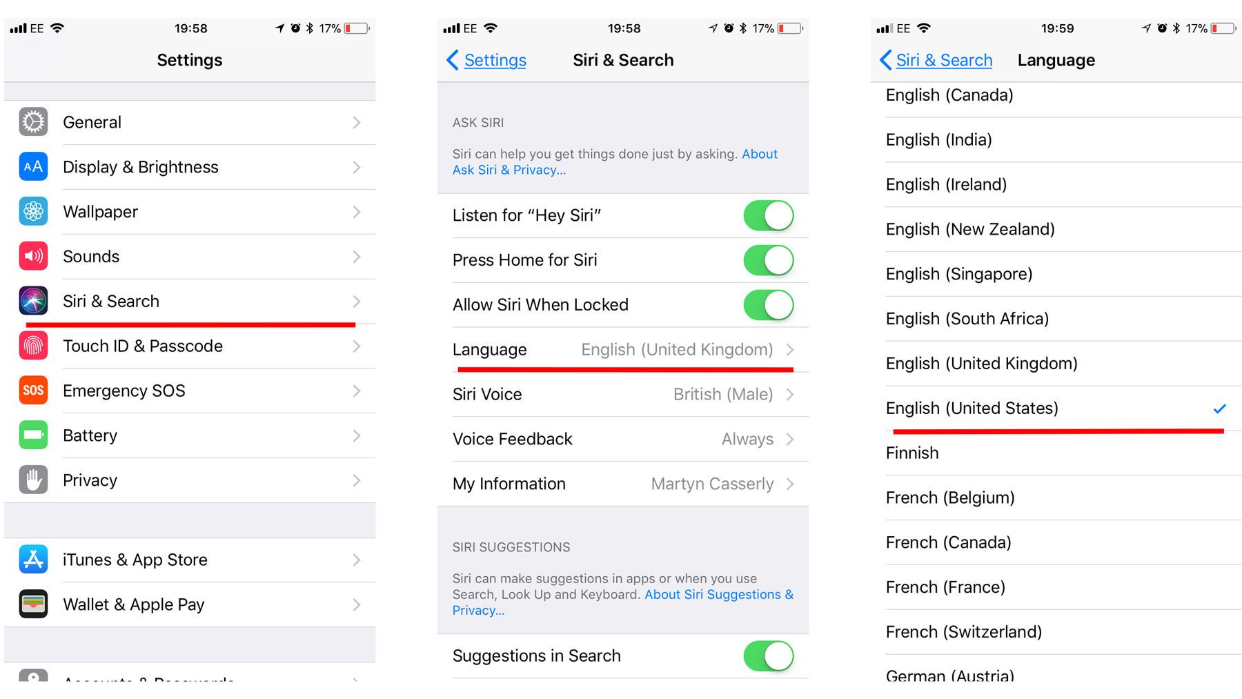 Как перевести слова на иностранные языки с помощью Siri на iPhone: Настройки