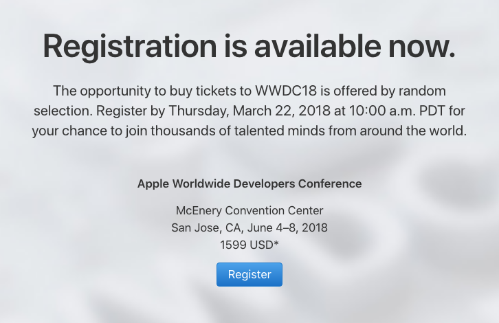 Как получить билеты на WWDC 2019: Регистрация
