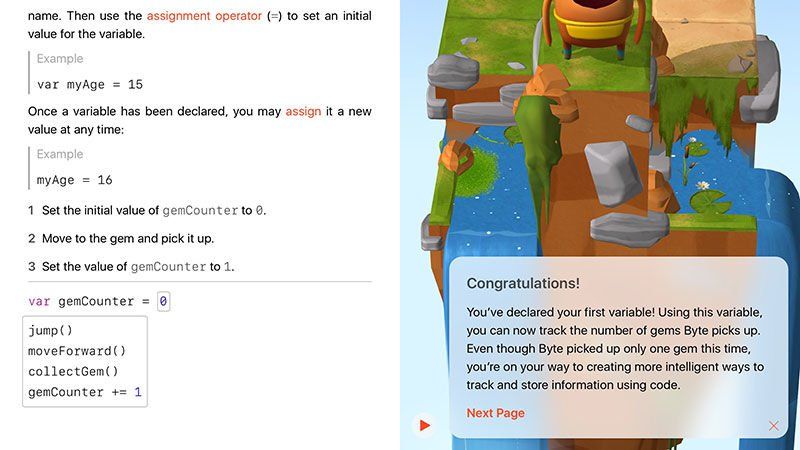 Как использовать Swift Playgrounds: первая переменная байта в Swift Playgrounds