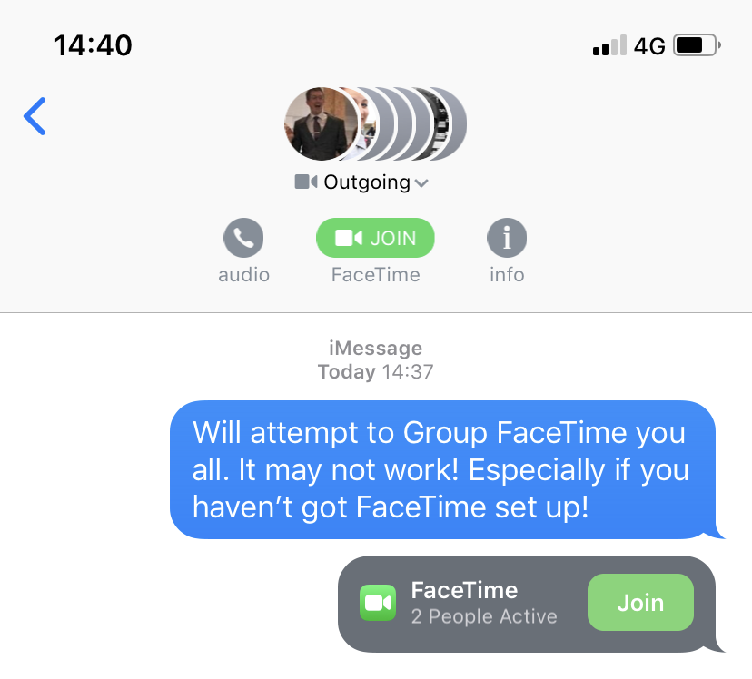 Присоединяйтесь к вызову FaceTime