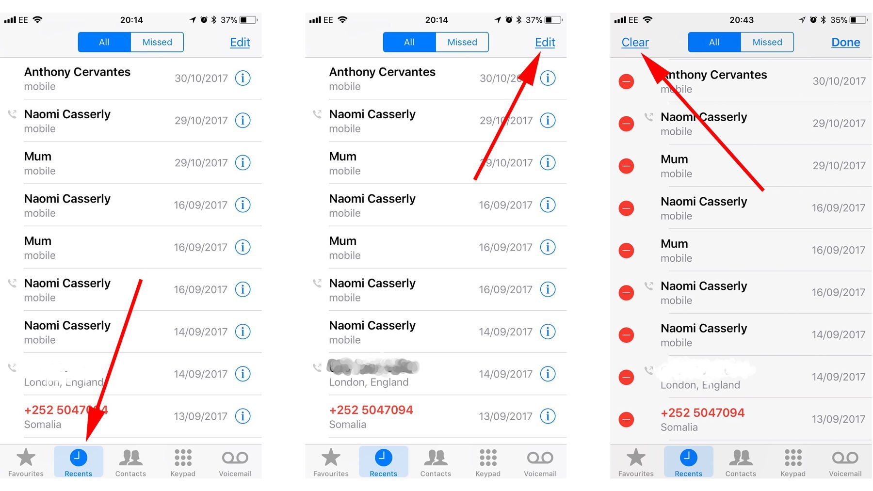 Как удалить историю звонков на iPhone