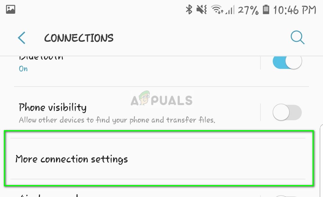Дополнительные параметры подключения - Настройки Android