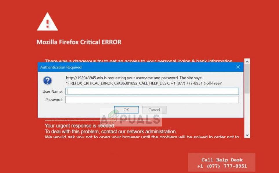 Критическая ошибка Mozilla Firefox