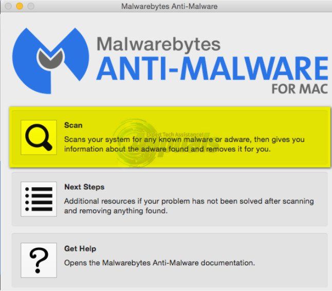 Сканирование с использованием MalwareBytes