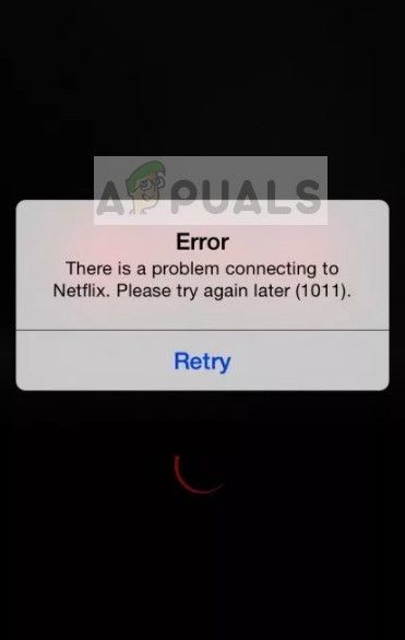 При подключении к Netflix возникла проблема (ошибка 1011).