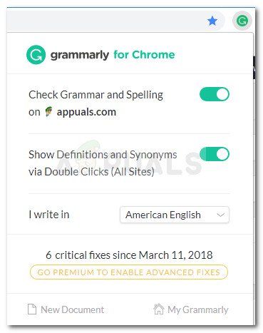 Расширение Grammarly Chrome