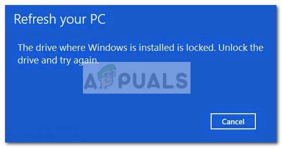Диск, на котором установлена ​​Windows, заблокирован Windows 10