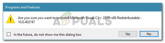 Удаление Microsoft Visual C ++ повторных пакетов