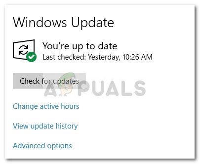 Проверка любых ожидающих обновлений Windows