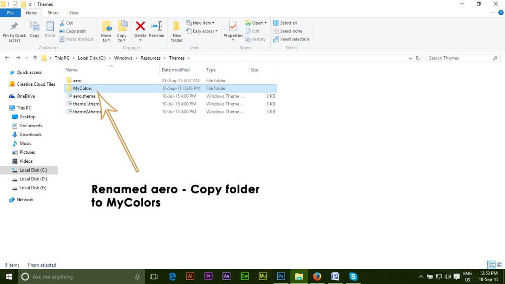 Цвет строки заголовка в Windows 10 - 2