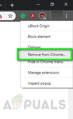 Удаление Ublock из Chrome