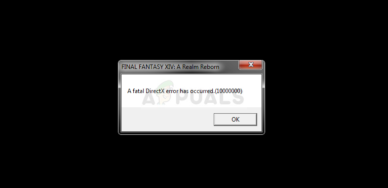 FFXIV Фатальная ошибка DirectX