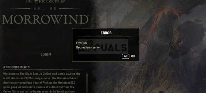 Как исправить ошибку ESO Elder Scrolls 307 —