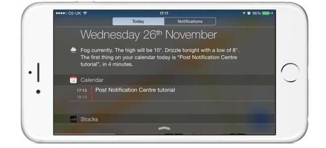 Как использовать iOS 8 Центр уведомлений
