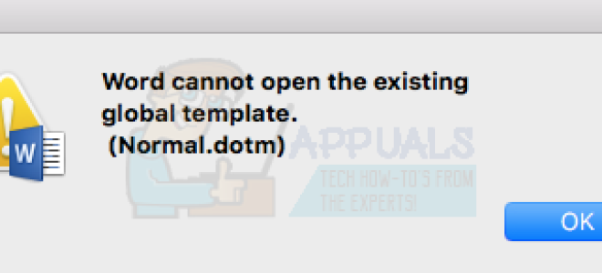 Исправлено: Word не может открыть существующий глобальный шаблон Normal.dotm —