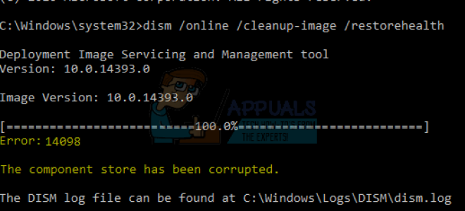 Исправлено: DISM Ошибка 14098 Хранилище компонентов было повреждено —
