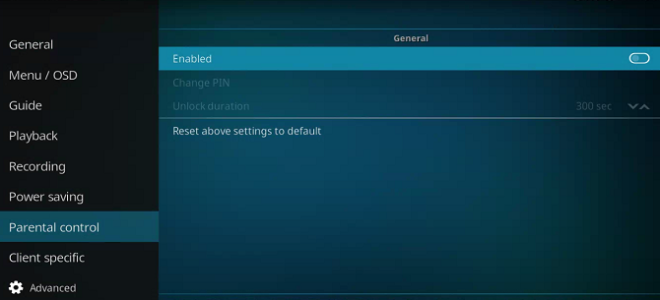 Как включить родительский контроль на Kodi
