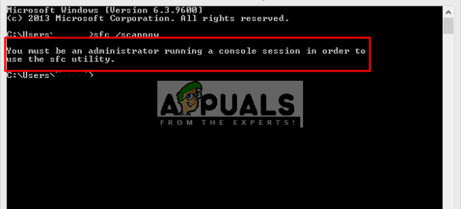 Исправлено: вы должны быть администратором, управляющим сеансом консоли, чтобы использовать утилиту SFC —