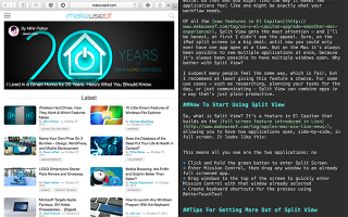 El Capitans Split View кажется бесполезным, пока вы на самом деле не используете его